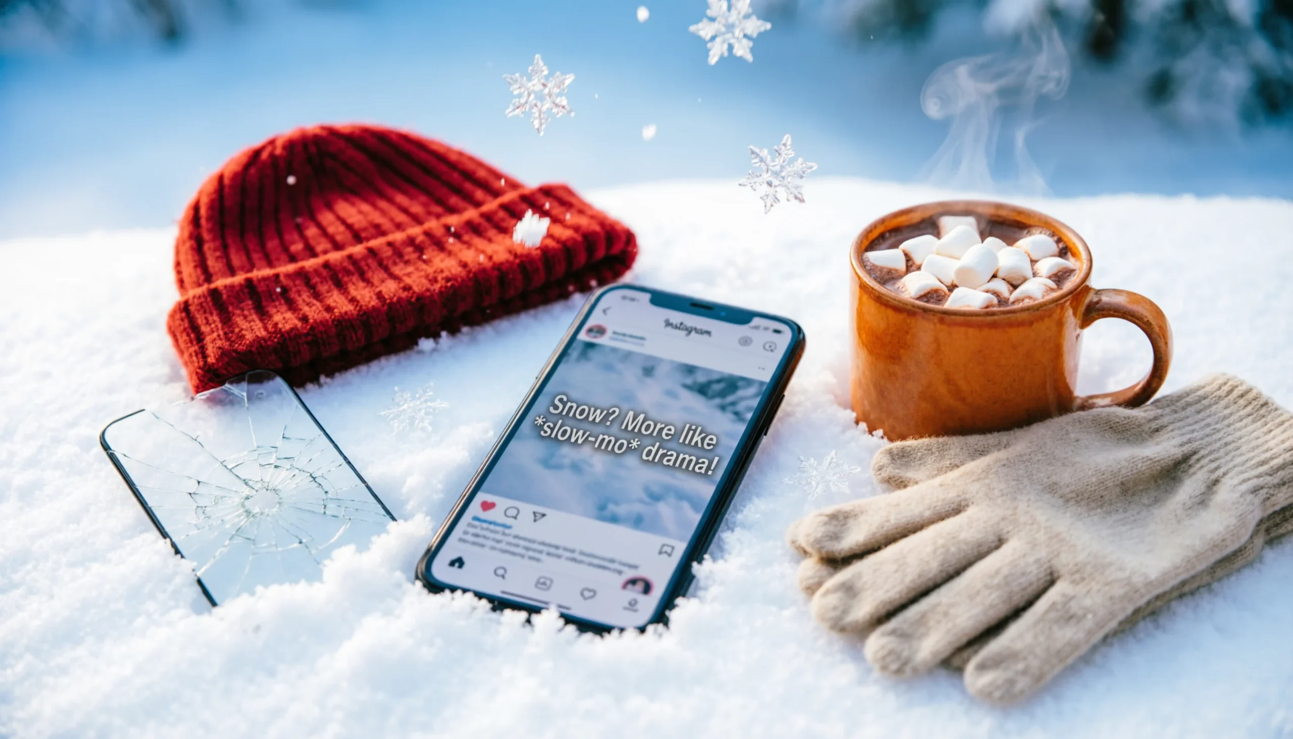 snow captions for instagram funny