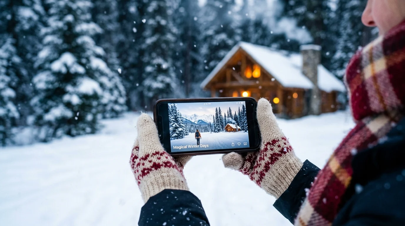 captions for snow pictures
