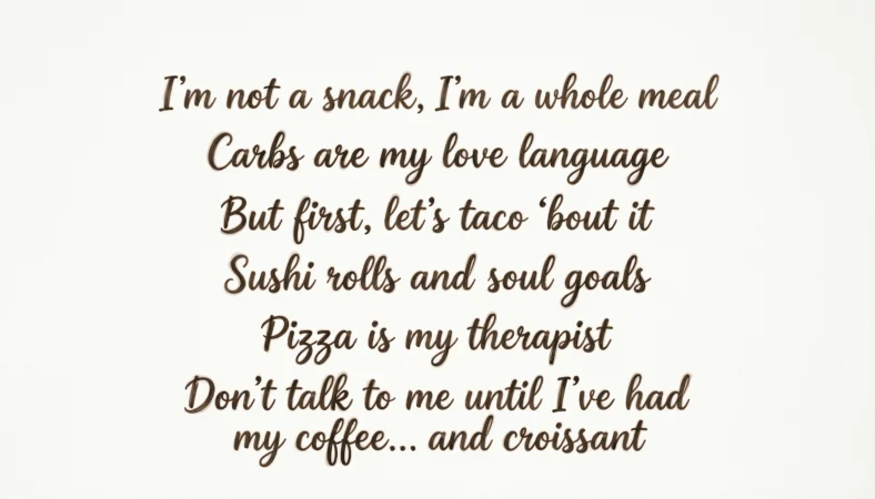 Funny Foodie Captions for Instagram