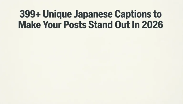 Japanese Captions for Instagram