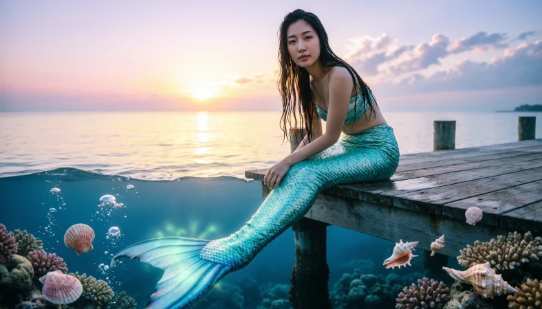 mermaid captions for instagram