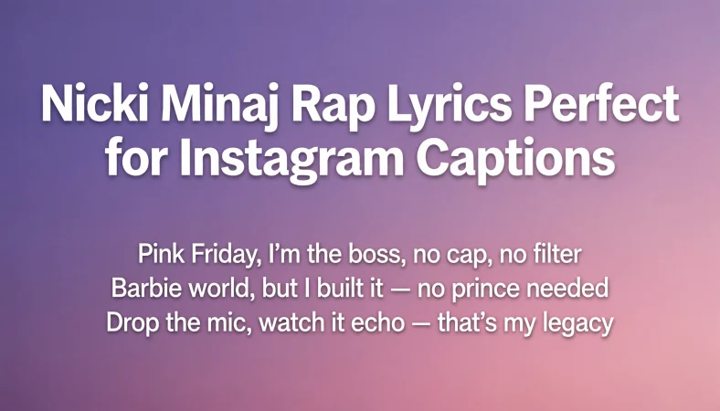nicki minaj lyrics for captions