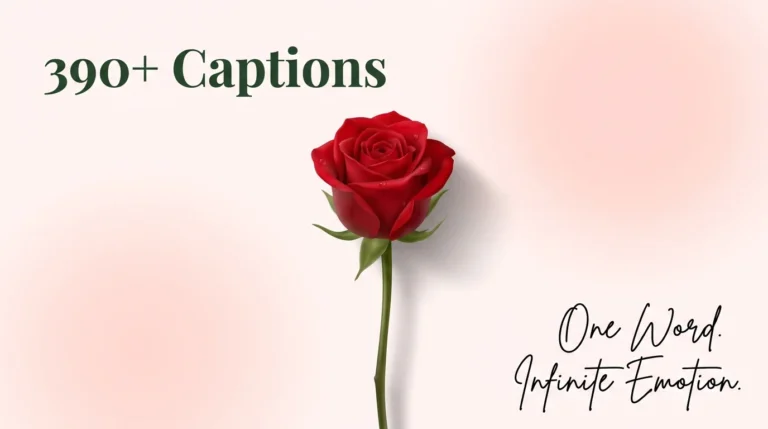 One Word Rose Captions for Instagram