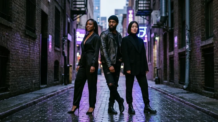 captions for all black outfit